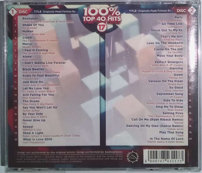 100% TOP 40 HITS 17 CD 