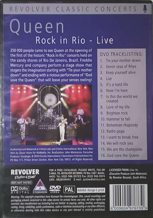 QUEEN Rock In Rio - Live DVD