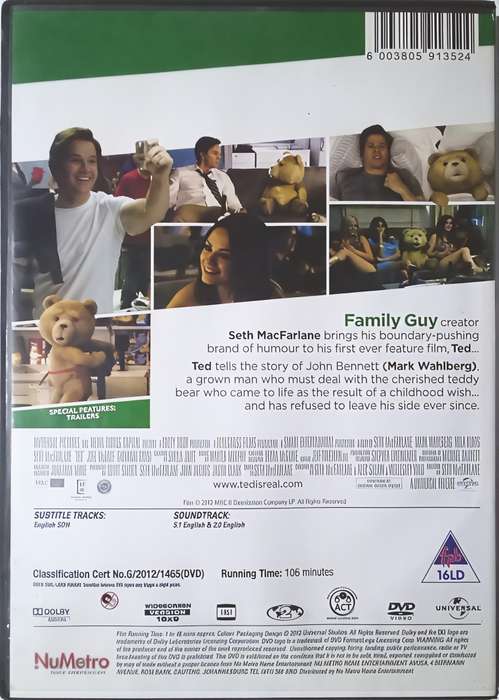 TED Mark Wahlberg | Mila Kunis DVD