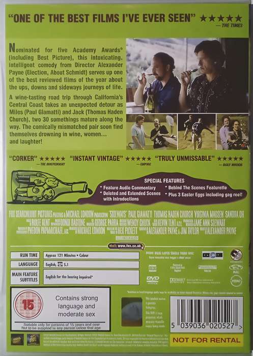 SIDEWAYS DVD