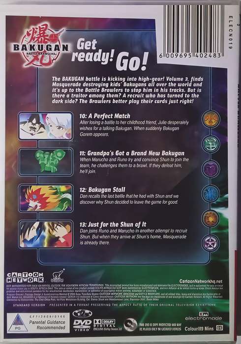 BAKUGAN Battle Brawlers vol 3 DVD