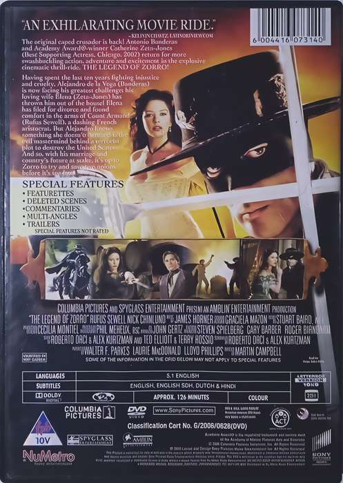 THE LEGEND OF ZORRO DVD