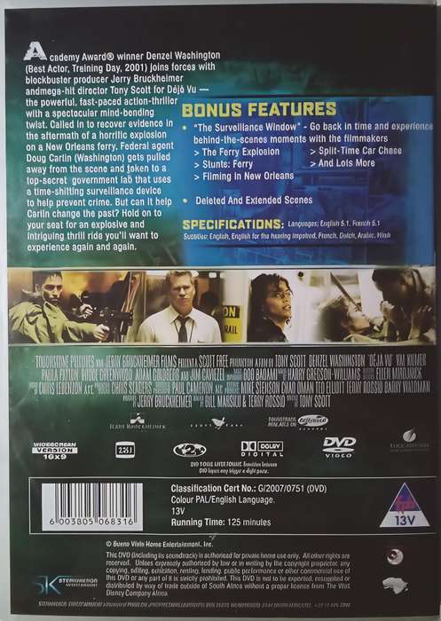 DEJA VU Denzel Washington DVD