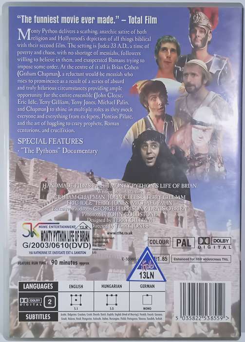 MONTY PYTHON'S LIFE OF BRIAN DVD