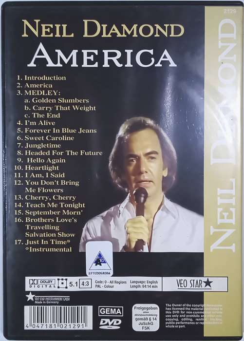 NEIL DIAMOND America DVD