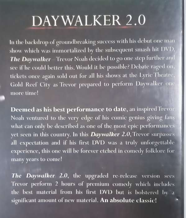 TREVOR NOAH Daywalker 2.0 DVD
