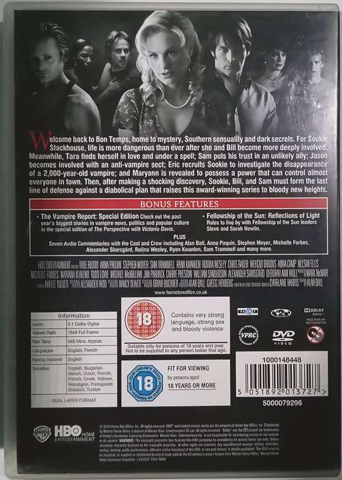 TRUE BLOOD Second Season (5 DVD set)