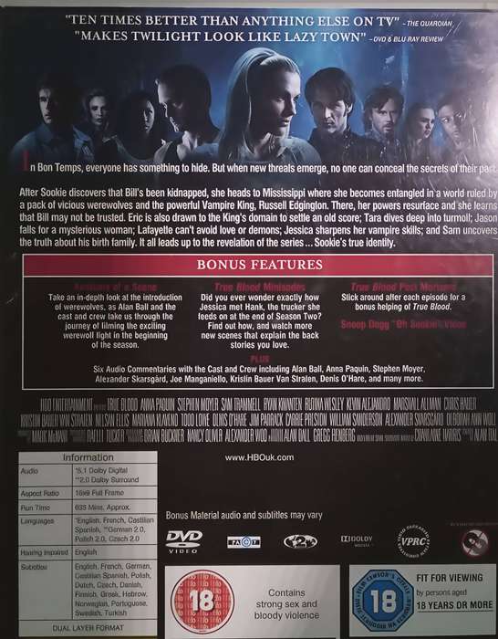 TRUE BLOOD Third Season (5 DVD set) Read Description