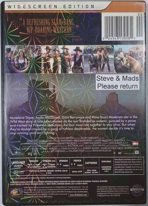 BAD GIRLS Drew Barrymore DVD
