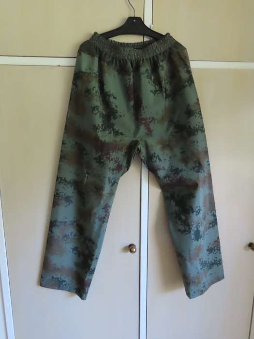 Camouflage Trousers - Size Large - Wet Weather Rubberised - Good Condition