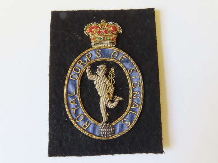 Great Britain -Royal Corps of Signals Blazer Badge - Bullion Wire Q/C