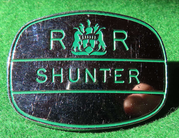 Rhodesia  - Bush War - Rhodesia Railways - Shunter - Chromed Badge