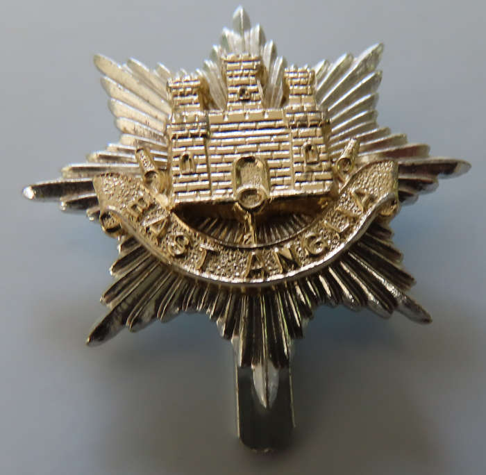Great Britain - East Anglia Brigade - Bi Metal Staybrite Cap Badge