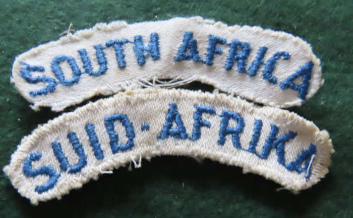 South Africa-South African Navy- Summer Shoulder Titles worn in the 1960's