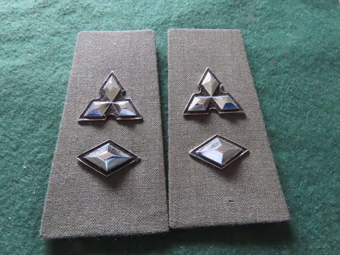 South West Africa - Border War - Lieutenant Colonel Pair Slip On Metal on Cloth Rank