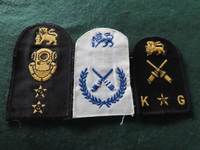 South Africa-Border War-SA Navy- Diver, Gunner Armourer, Master Gunner Badges