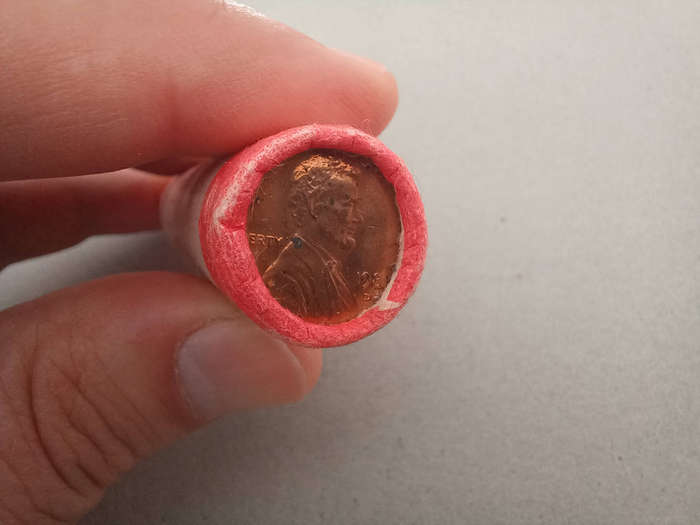 Coin Roll of sealed USA pennies (cents) - First Security Bank of Utah
