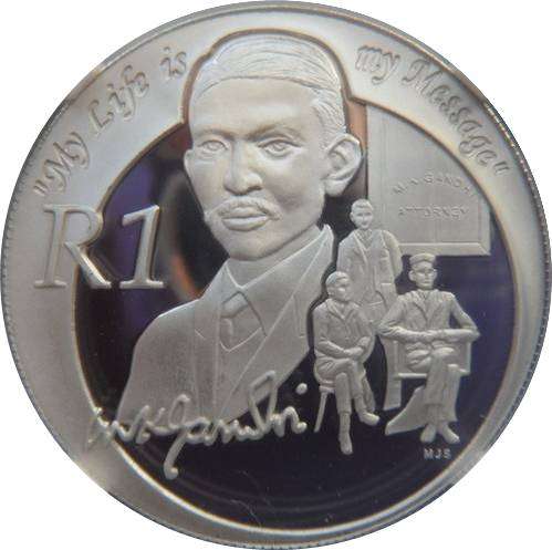 2008 Gandhi Unc Silver R1 (Still sealed)