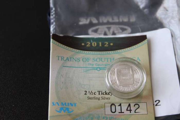 2012 The Gautrain Tickey .925 Silver