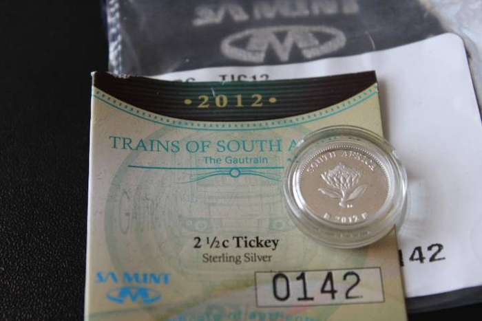 2012 The Gautrain Tickey .925 Silver
