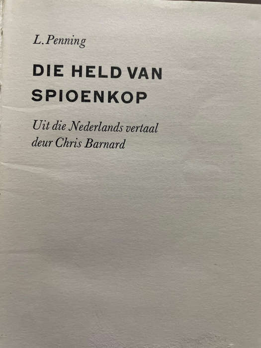Die Held van Spionkop. L. Penning