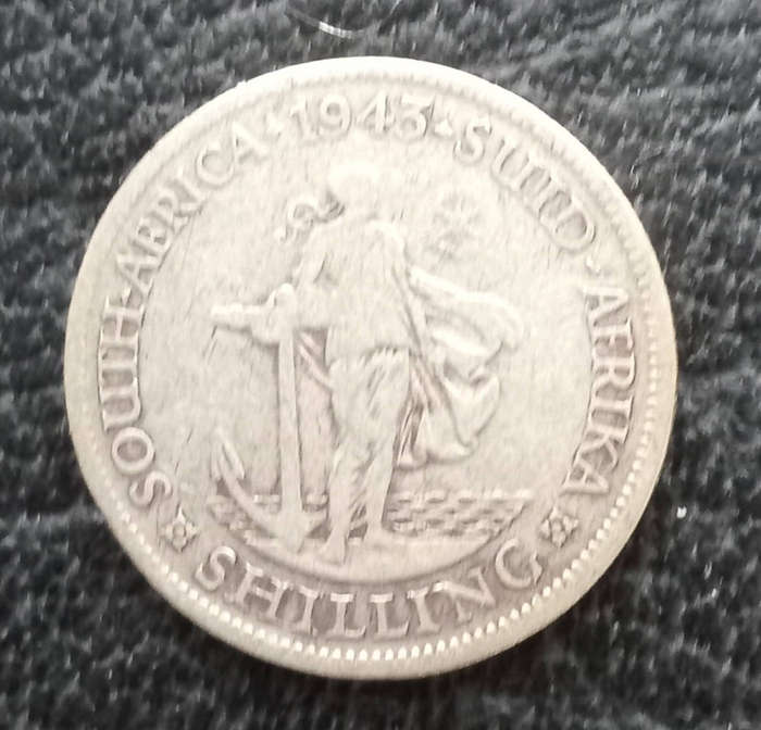 1943 South Africa one shilling