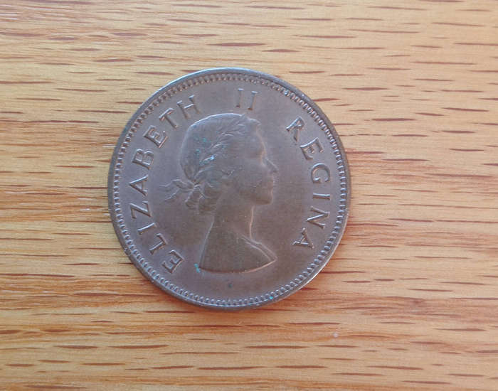 1960 South Africa  half penny
