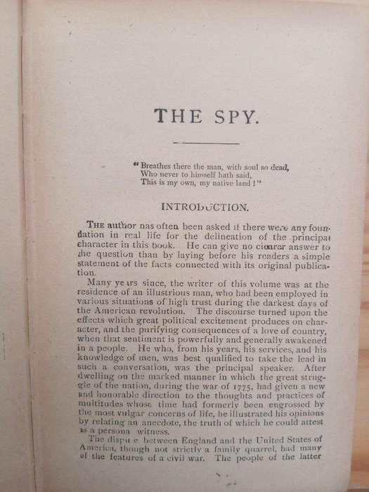 The Spy- J. Fenimore Cooper