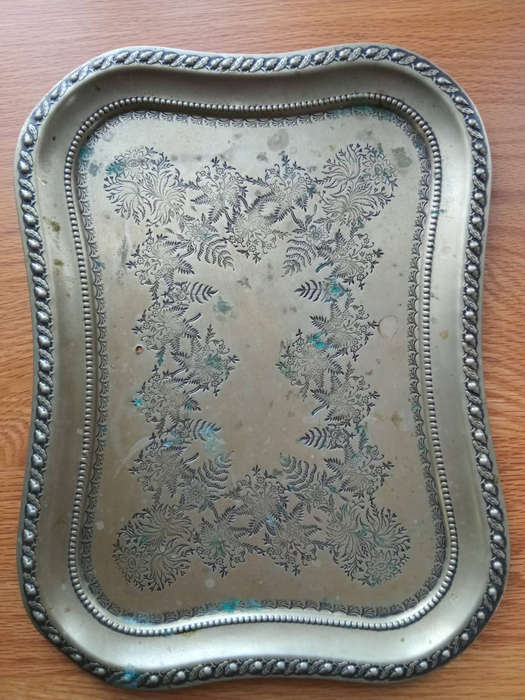 Antique silver platter