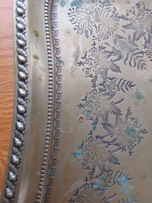 Antique silver platter