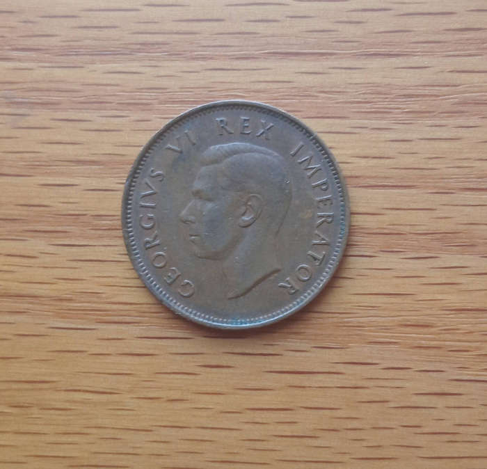 1946 South Africa half penny
