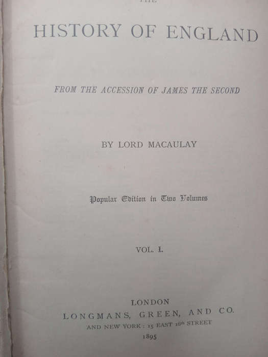 Macaulay's History of England-Vol 1