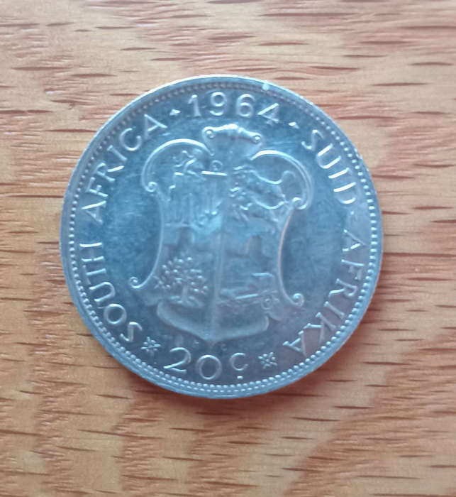 1964 South Africa 20c