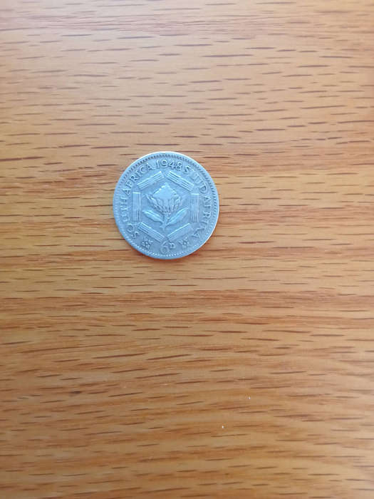 1948 South Africa sixpence