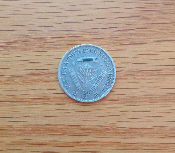1943 South Africa tickey