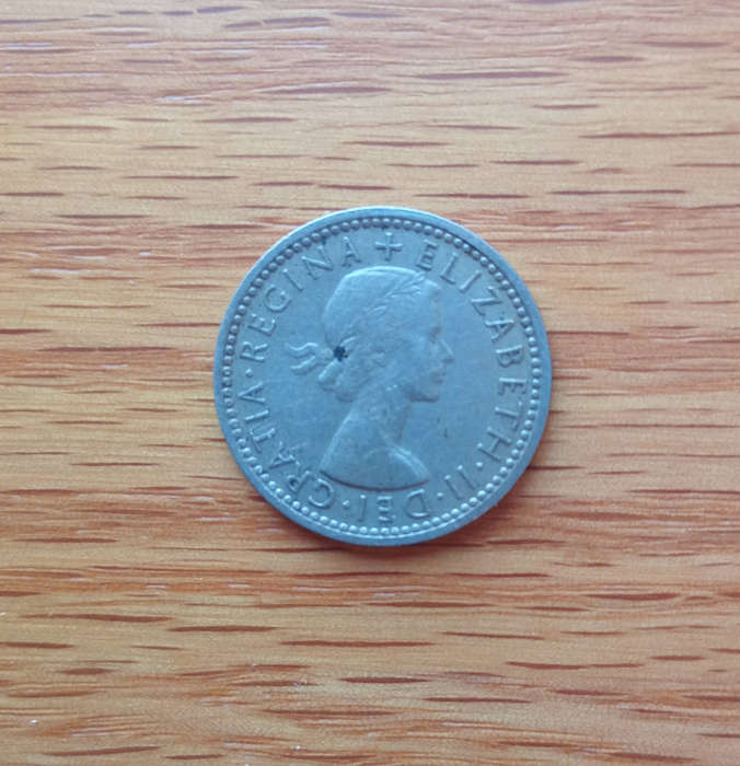 1955 British sixpence