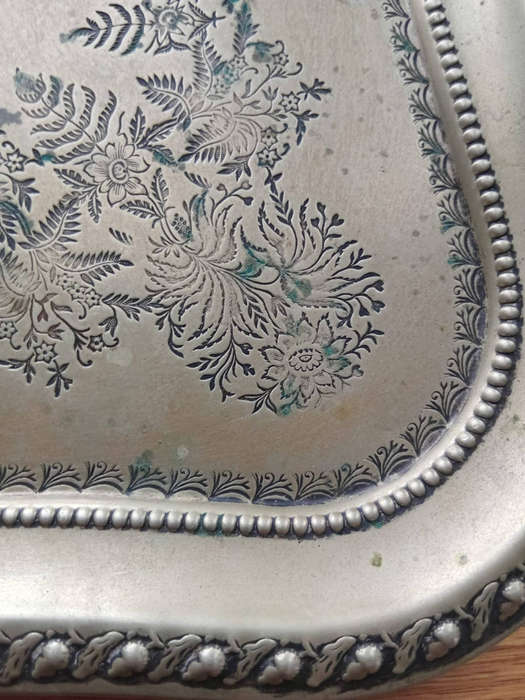 Antique silver platter