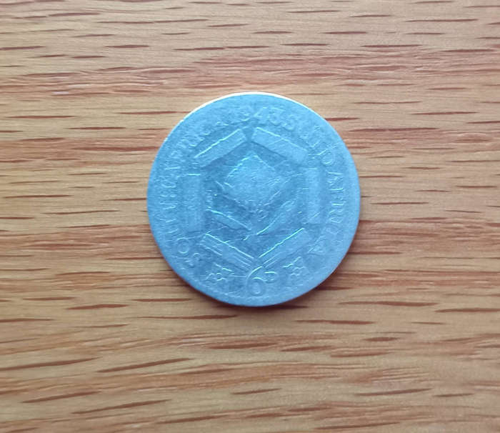 1943 South Africa sixpence
