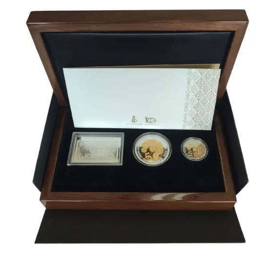 2021 South African Reserve Bank R5 Proof Coin Set with 10 Rand Silver Banknote