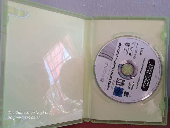 XBox 360 Shadow of Mordor (Promotional Copy) - No Manual