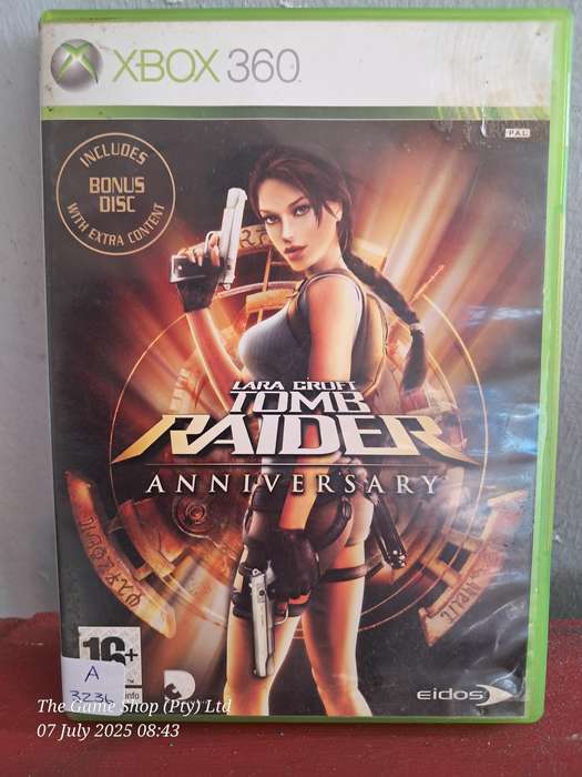 XBOX 360 TOMB RAIDER ANNIVERSAY - NO MANUAL (NO BONUS DISC)