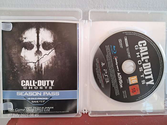 PS3 CALL OF DUTY : GHOSTS - CIB