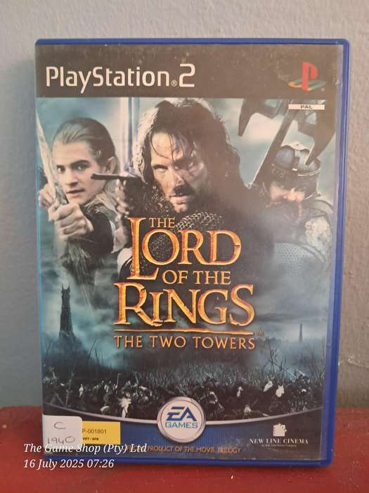 PS2 LORD OF THE RINGS : THE TWO TOWERS - NO MANUAL