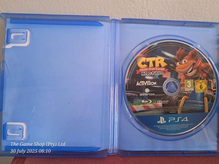 PS4 CTR CRASH TAG TEAM RACING : NITRO FUELED (RE-PRINTED ARTWORK)