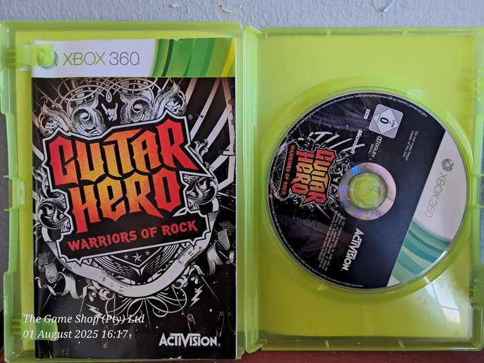 XBOX 360 GUITAR HERO : WARRIORS OF ROCK - CIB