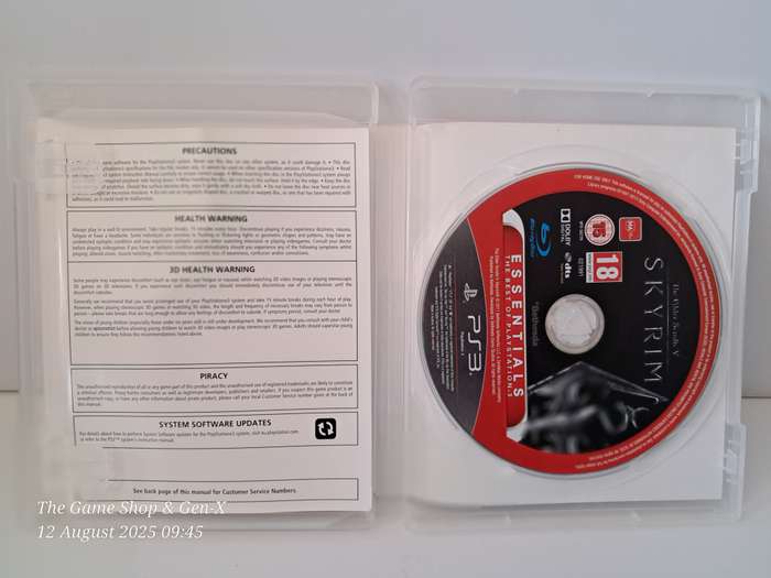 PS3 THE ELDER SCROLLS V : SKYRIM (ESSENTIALS) CIB