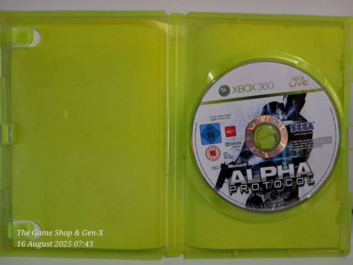 XBOX 360 ALPHA PROTOCOL - NO MANUAL