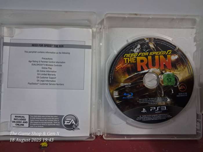 (PS3) NEED FOR SPEED : THE RUN + MANUAL
