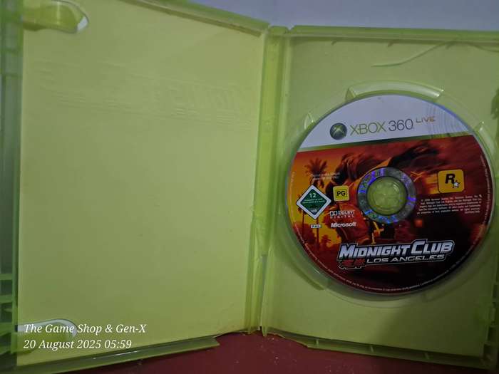 XBOX 360 MIDNIGHT CLUB : LOS ANGELES - NO MANUAL