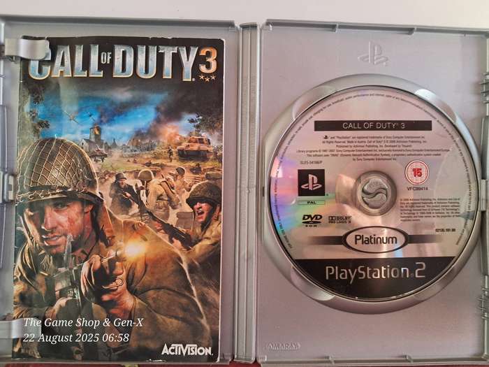 PS2 Call of duty 3 (Platinum) - CIB
